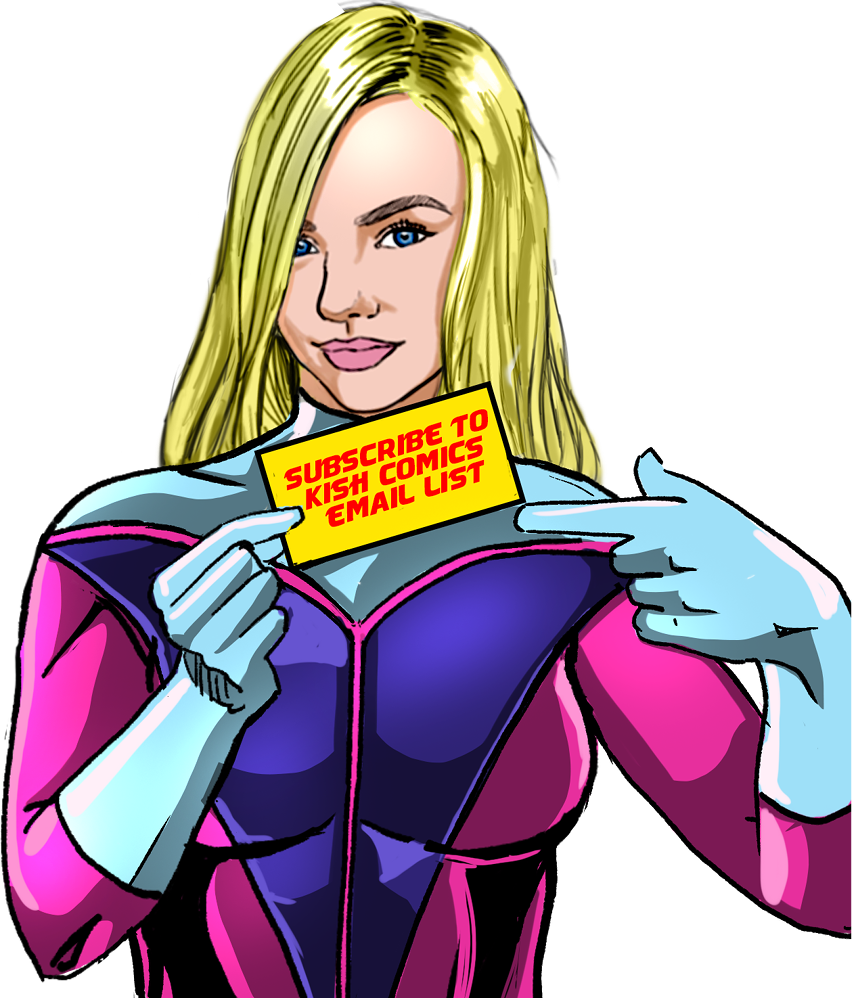 Femtastics character for email optin • Kish Comics LLC • Independent Comic Book Publisher in Central Florida